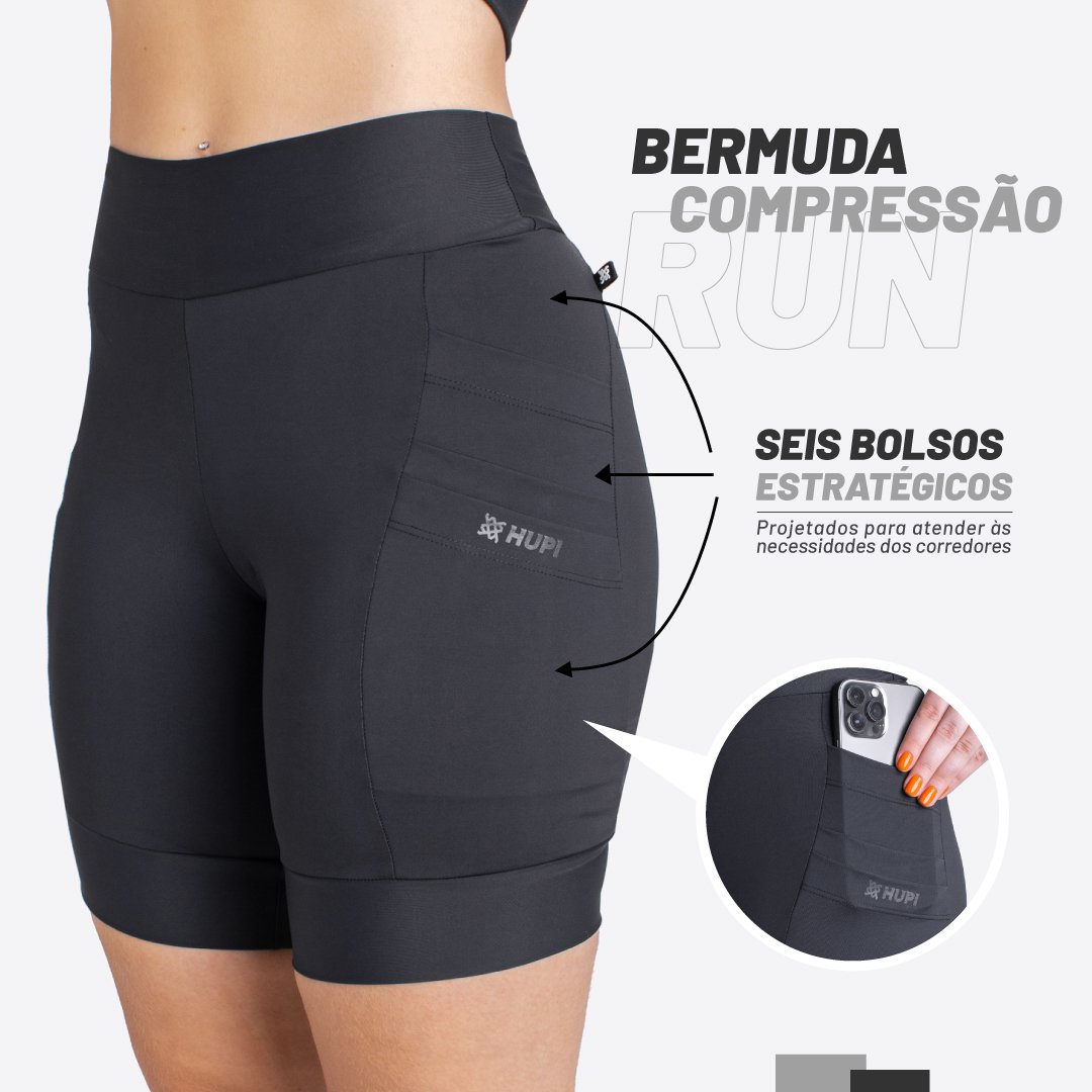 bermuda de compressão feminina 
