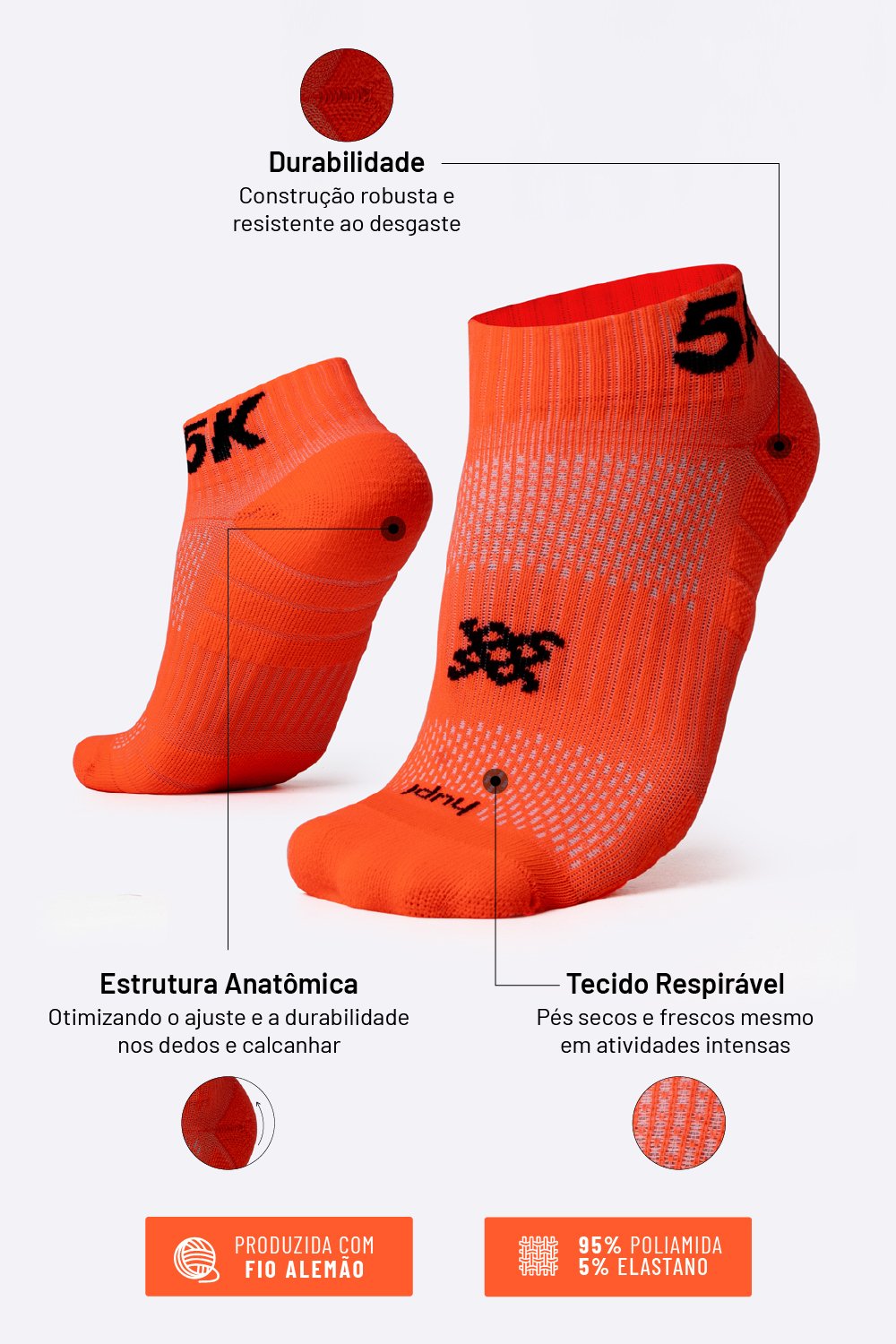 meia para corrida
