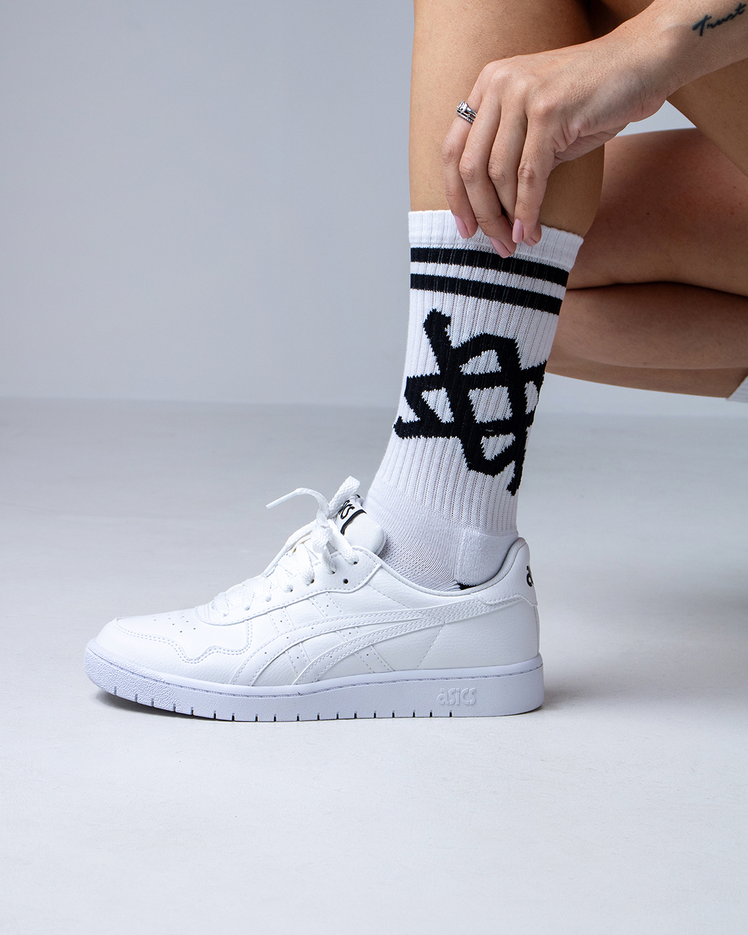 meia poliamida corrida