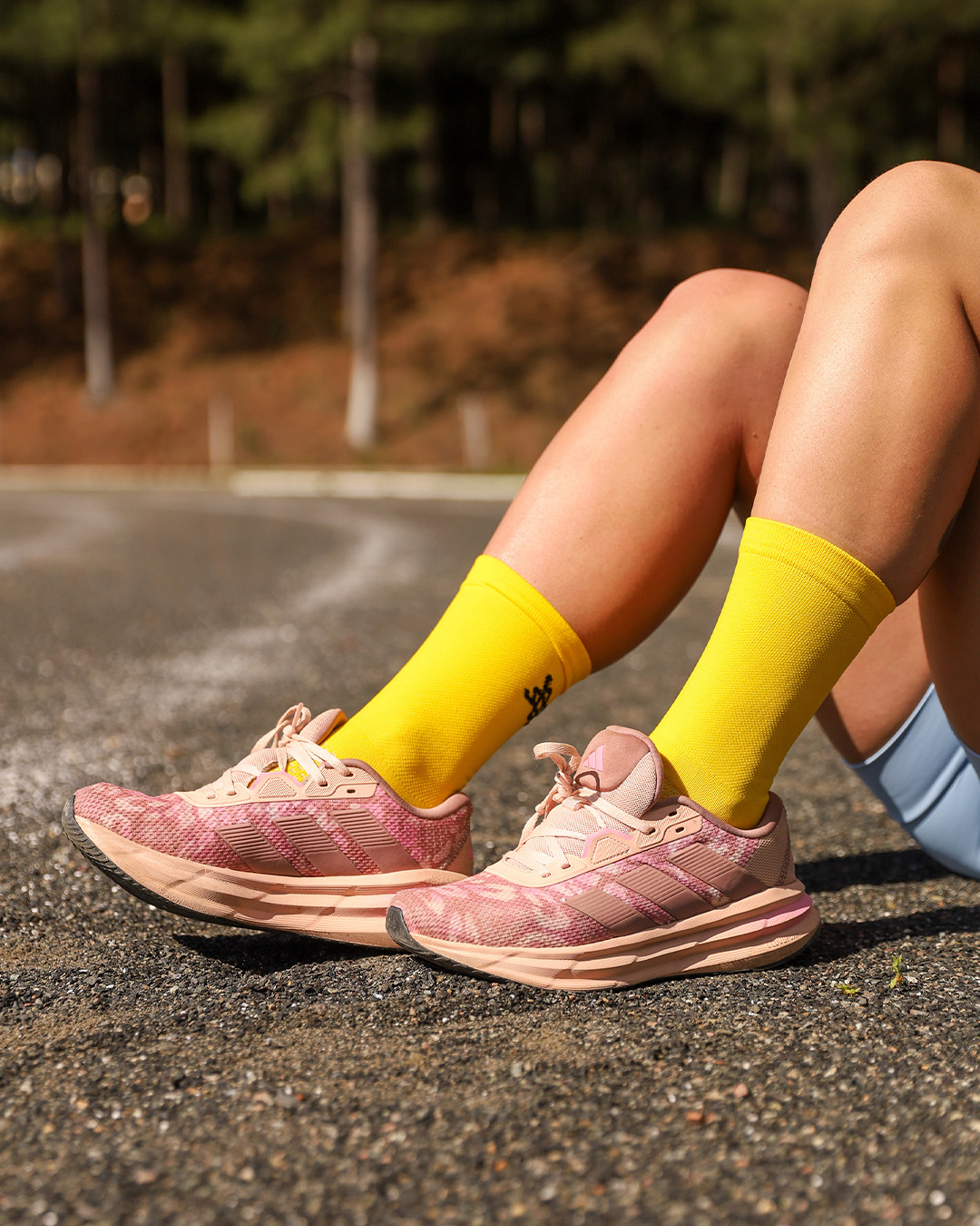 meia de poliamida corrida