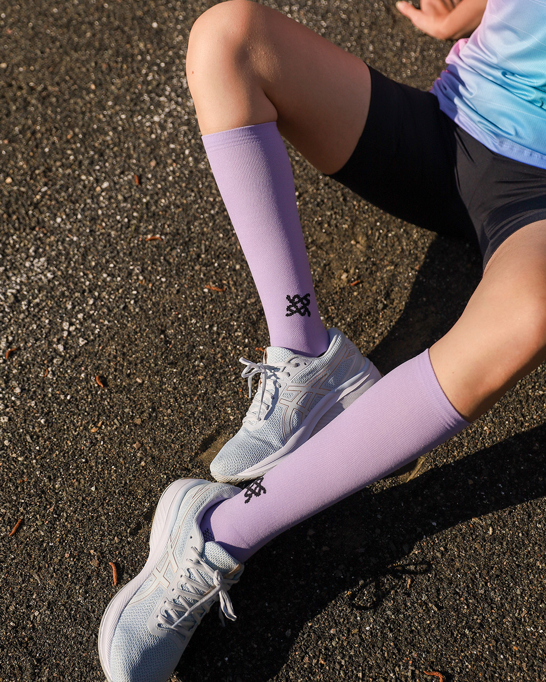 meia poliamida corrida