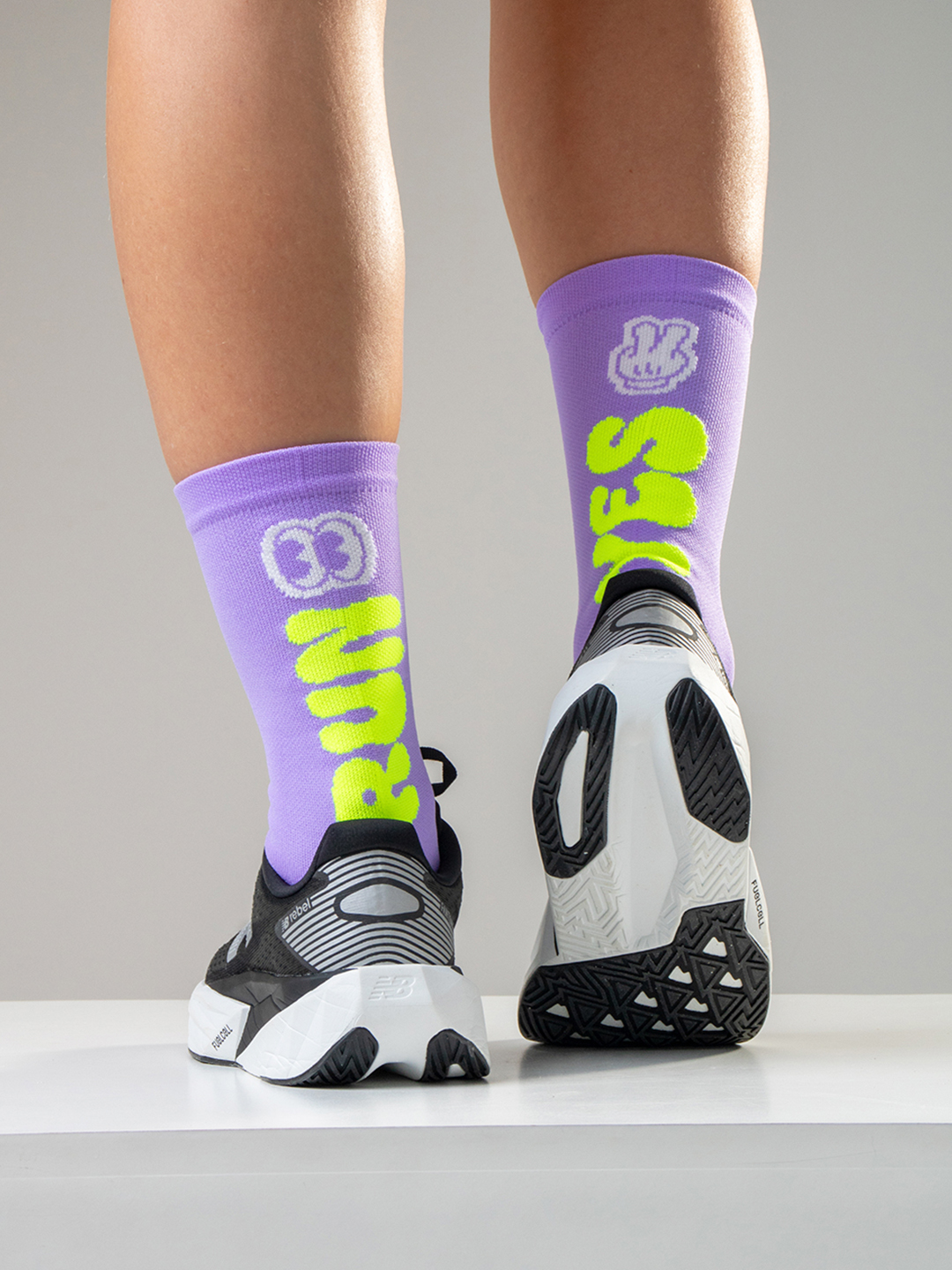 meia poliamida corrida