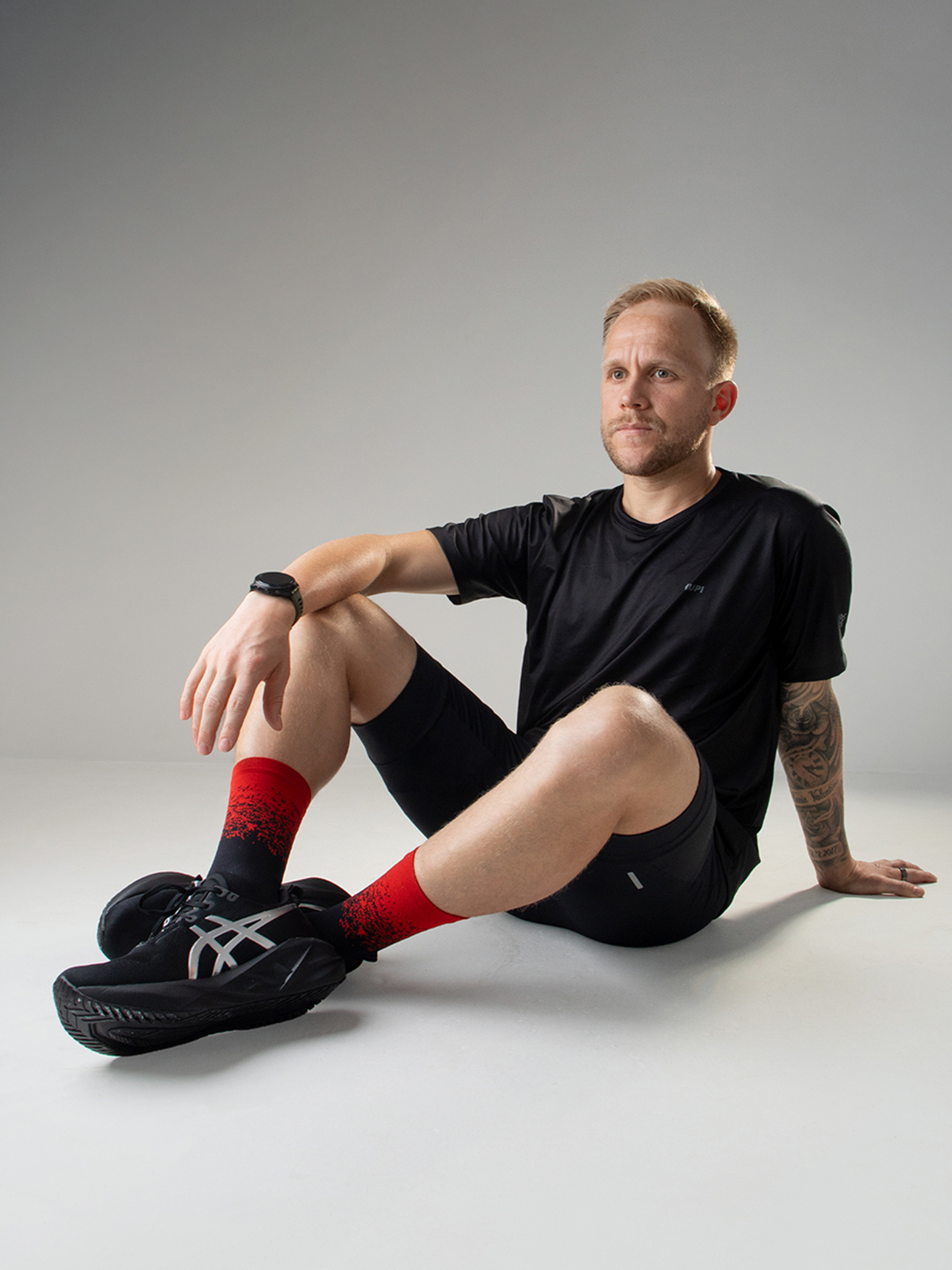 meia poliamida corrida