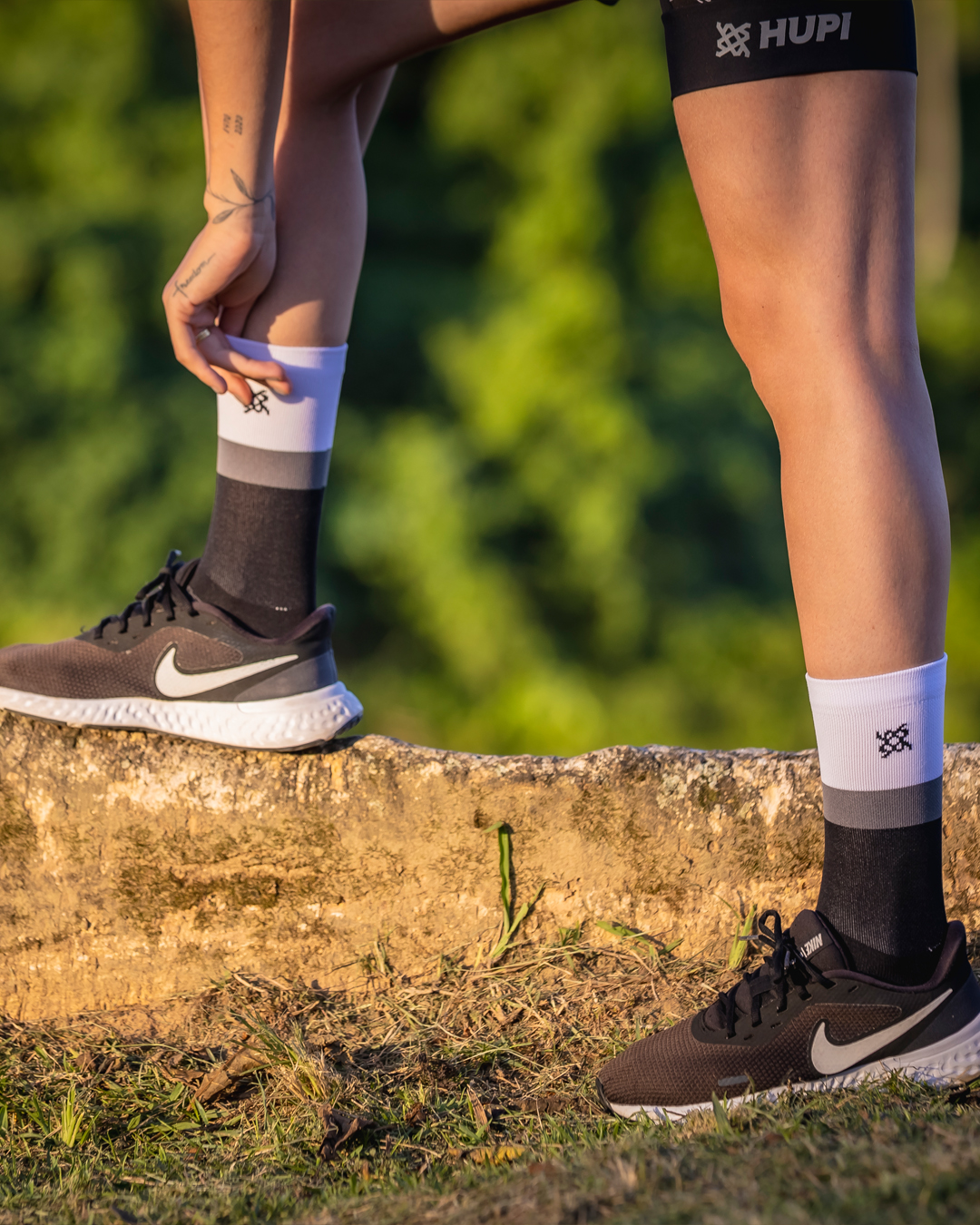 meia de poliamida para corrida