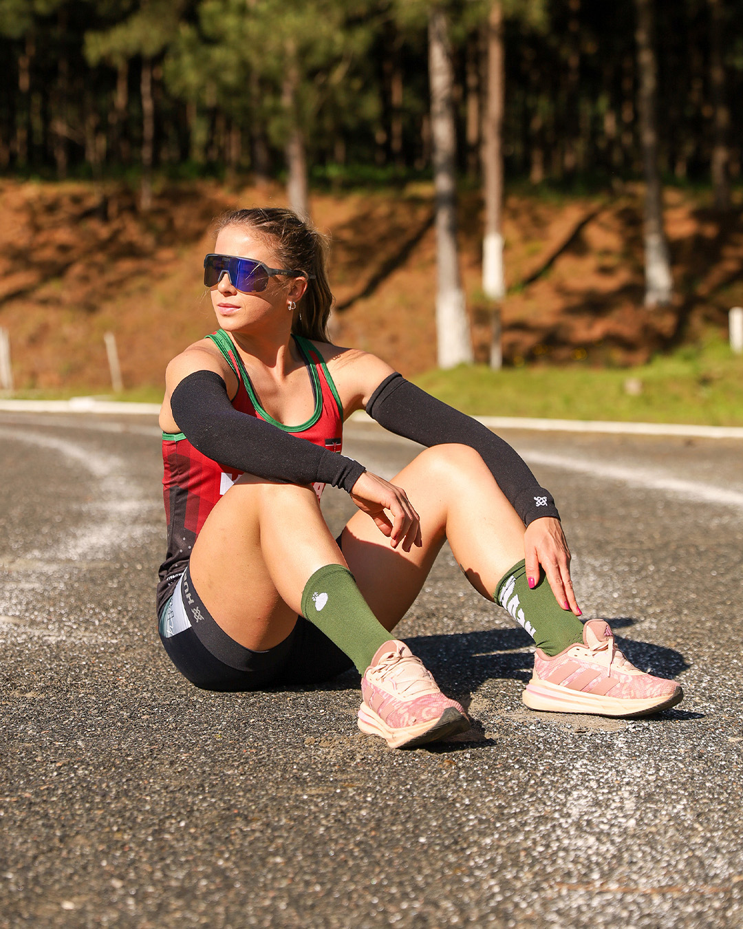 meia de poliamida para corrida